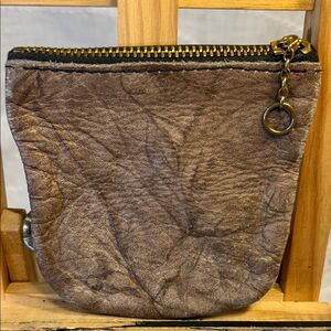 Very old vintage leather coin pouch